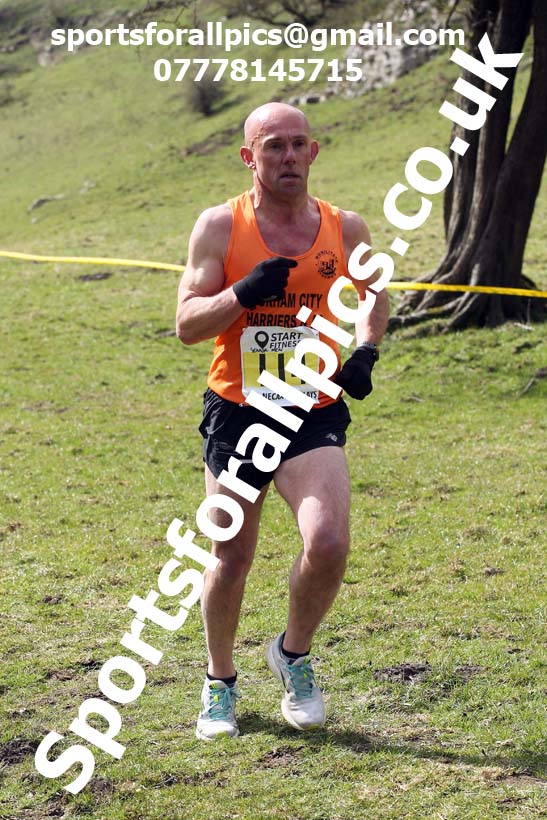 Masters men 2021 NECAA Cross Country Relays, Thornley Farm, Peterlee, Saturday, April 10th. Photo: David T. Hewitson/Sports for All Pics